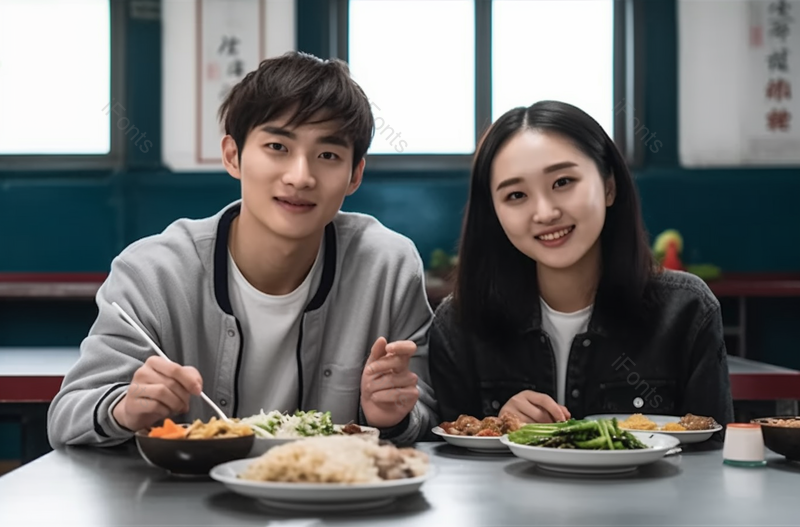 大学生在食堂里用餐,高清,摄影图,摄影图片,图片大全,摄影图免费下载